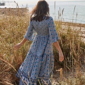 Christy dawn Basil dress nilah blue xs/s